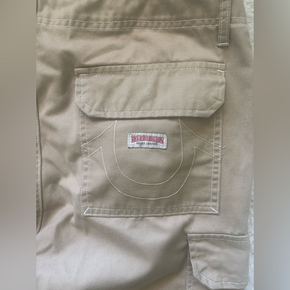 NWOT True Religion Men's Beige Khaki Cargo Pants Size: 32 - Picture 6 of 7